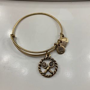 Alex and Ani gold plated bracelet with charm!